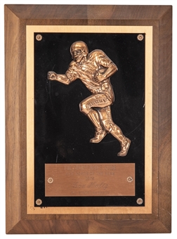 1972 The Sportsmans Guide ACC Coach of the Year Plaque Presented to Lou Holtz (Holtz LOA) 